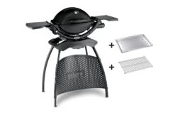 Weber Q 1200 Stand Gasgrill Schwarz